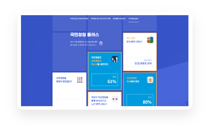 청와대 웹 사이트 이미지